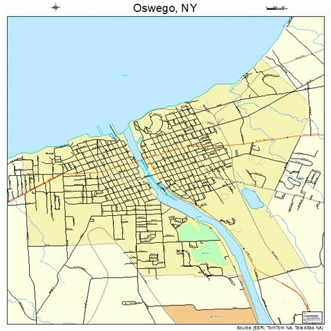 Oswego New York Street Map 3655574