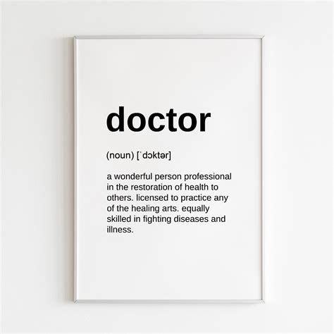 Doctor Definition, Doctor Gift, Digital Download, Definition Print ...