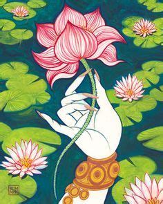 hindu painting of hands holding lotus flower - Google Search | Lotus ...