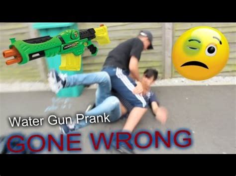 Water gun prank GONE WRONG (fight) - YouTube