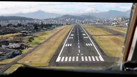 Approach, landing and taxi-in at Quito airport, Ecuador. - YouTube