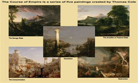 Course Of Empire Complete Set 5 Art Prints 10" X 16" Paintings By ...