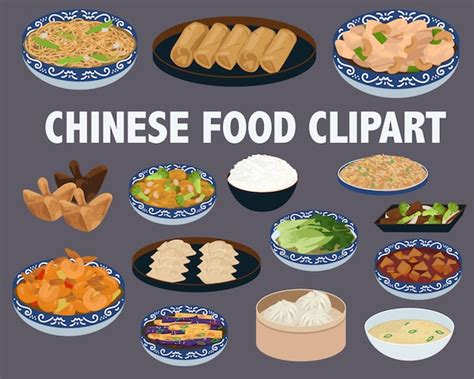 CHINESE FOOD CLIPART Restaurant Food Clip Art Bao - Etsy