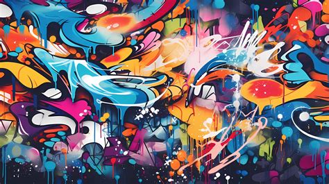 Wall Art Print | Gigant Size Graffiti Wallpaper Unleashing Colorful ...