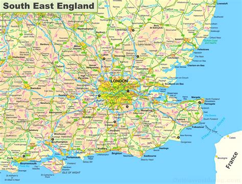 Road Map South East England