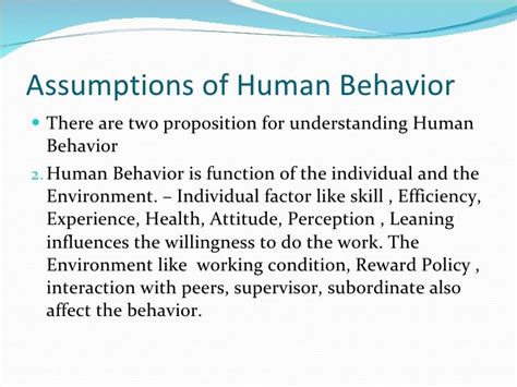 Understanding human nature and behaviour