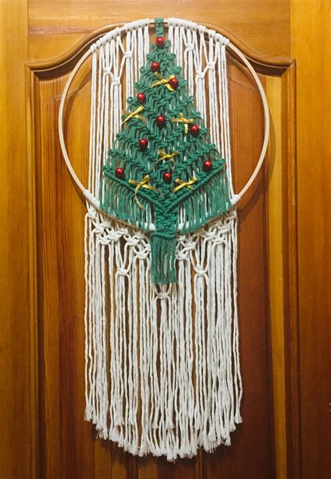 Macrame Christmas Tree Wall Hanging | Etsy