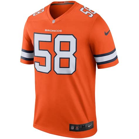 Men's Nike Von Miller Orange Denver Broncos Color Rush Legend Jersey ...