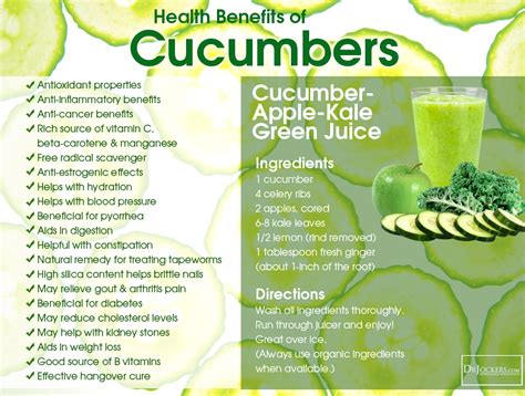 What Are The Benefits Of Cucumber Juice - health benefits