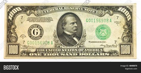 Old One Thousand Dollar Bill Image & Photo | Bigstock