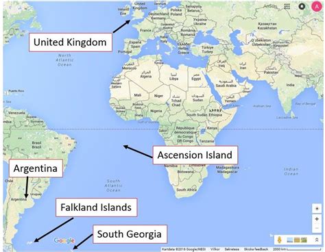 Map of the Countries and Places Involved in South Atlantic War. 238 ...