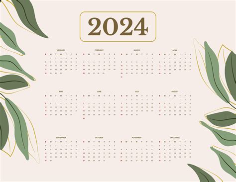 FREE 2024 Calendar Word - Template Download | Template.net