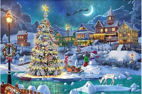 Jigsaw Puzzles for Adults 1000 Pieces, Christmas Wood Jigsaw Puzzles ...