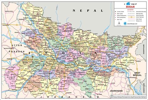 Bihar Travel Map - Bihar India • mappery