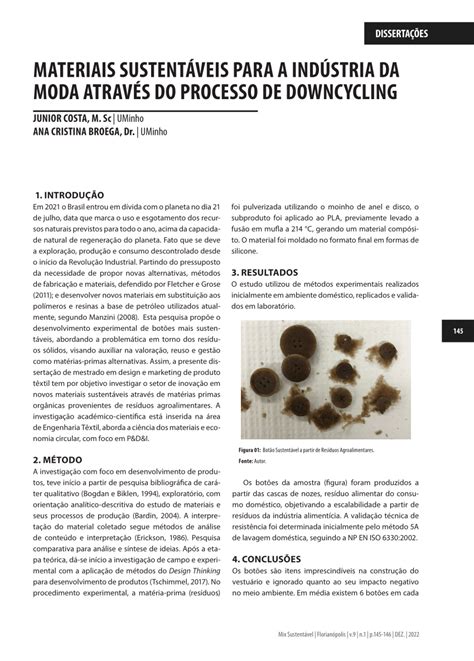 (PDF) MATERIAIS SUSTENTÁVEIS PARA A INDÚSTRIA DA MODA ATRAVÉS DO ...