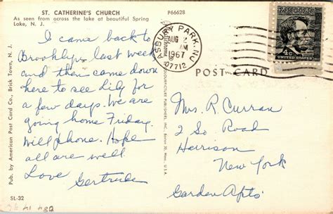 Vtg 1960s St Catherine's Church Spring Lake New Jersey NJ Postcard ...