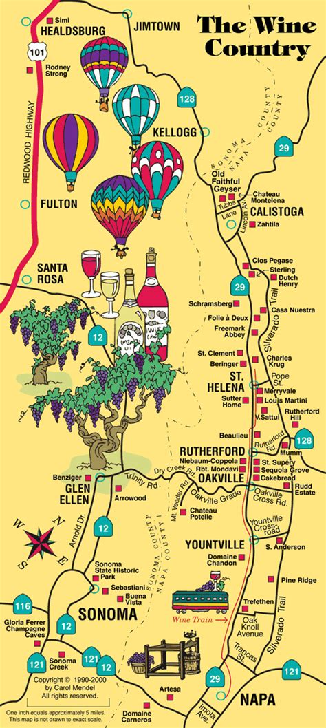 Map Of Napa And Sonoma Wineries - Crabtree Valley Mall Map