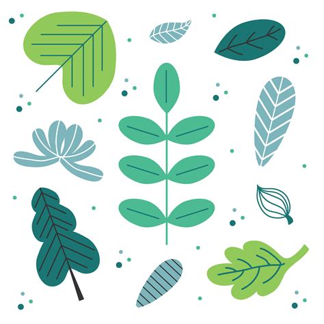 Green Leaves Set Vector 359159 Vector Art at Vecteezy