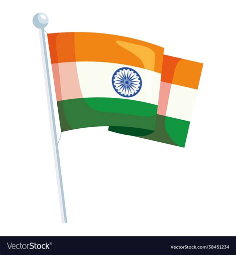 Indian flag icon Royalty Free Vector Image - VectorStock