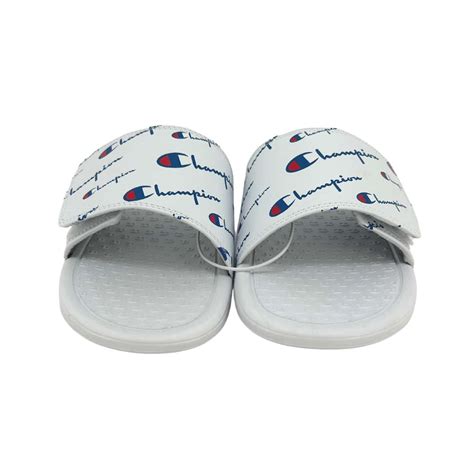 Champion Men’s White Logo Slides / Size 12 – CanadaWide Liquidations