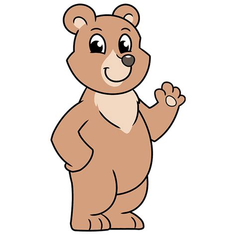 How to Draw a Cute Cartoon Bear - Really Easy Drawing Tutorial