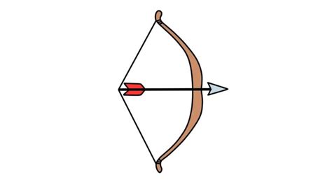 How to Draw a Bow and Arrow for Kids | HowtoDrawforKids.com