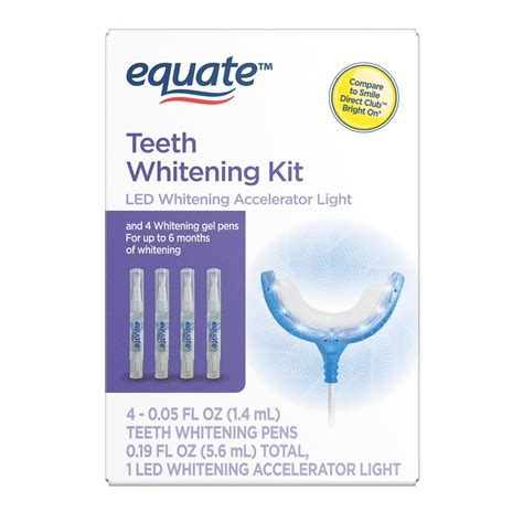 Equate Premium Teeth Whitening Kit, 4 Pens + 1 LED Light - Walmart.com