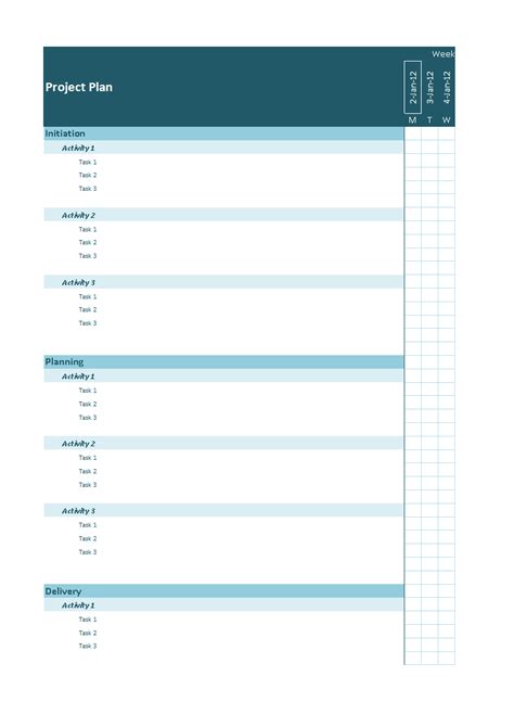 免费 project planning worksheet template | 样本文件在 allbusinesstemplates.com