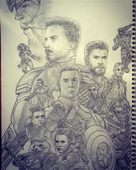 Avengers Endgame | Avengers drawings, Drawings, Avengers team