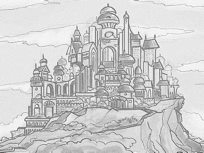 Castle Sketch by Louis D. Wiyono | Wizmaya on Dribbble