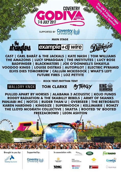 Godiva Festival on Twitter: "Here it is! Your #GodivaFestival 2017 line ...