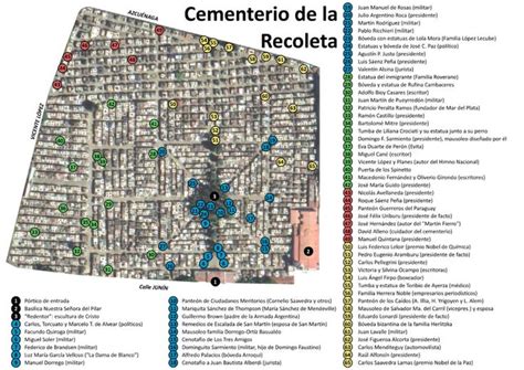 Plano del Cementerio de la Recoleta