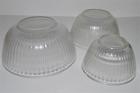 Pyrex Mixing Bowl Set Pyrex Clear Ribbed Glass Nesting Bowls - Etsy