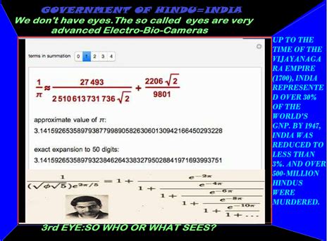 ☺GOVERNMENT OF HINDU INDIA☺: Ramanujan's Pi Formula (SRINIVASA ...