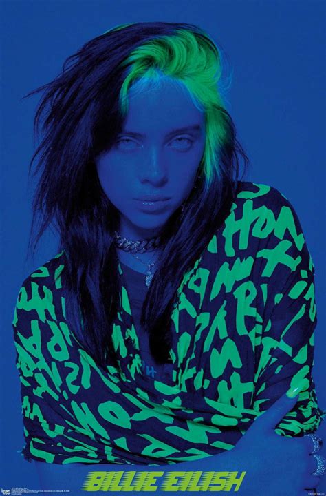 Billie Eilish - Blue Wall Poster, 22.375" x 34" - Walmart.com