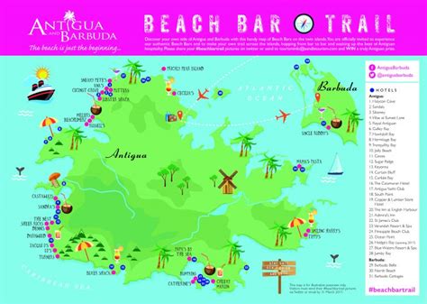 Best Beaches Antigua Map