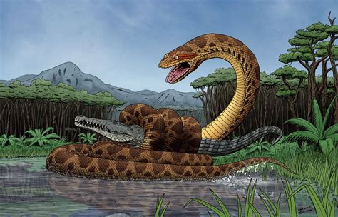 Titanoboa Prehistoric Anaconda Giant Snake Dinosaur Compared To Human ...