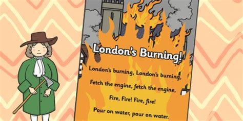 London's Burning Nursery Rhyme Display Poster | Nursery rhymes, Rhymes ...