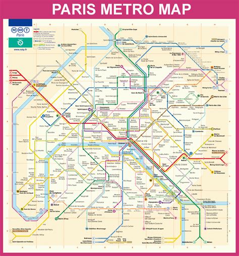 Official Paris Metro map. Super helpful to review this BEFORE you get ...