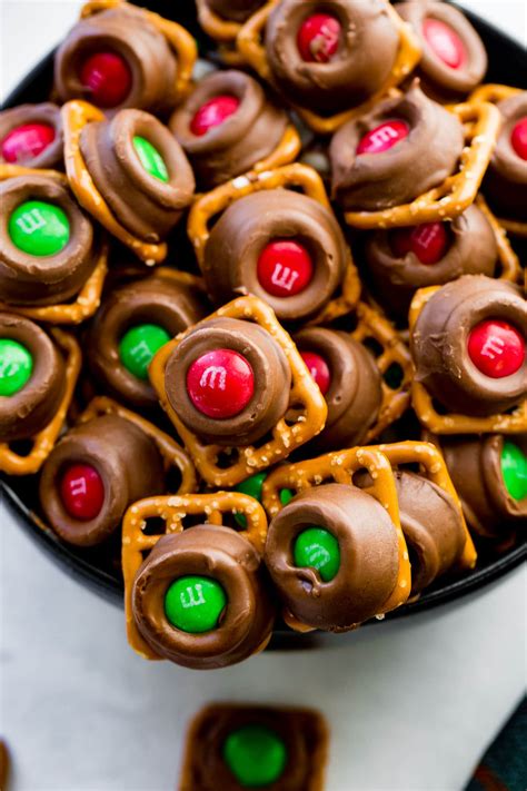 Rolo Pretzels with M&Ms - Oh Sweet Basil