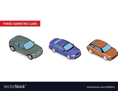 Isometric image of a car Royalty Free Vector Image