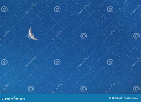 Night Sky and Moon, Stars, Ramadan Kareem Celebration Stock Image ...