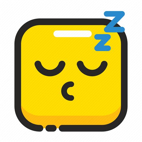 Dream, emoji, expression, face, night, sleep, square icon - Download on ...