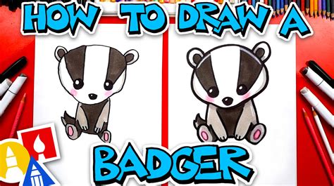 How To Draw Cartoon Badger - Art For Kids Hub