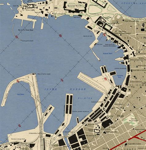 Vintage Map of Alexandria Egypt Old Map Old Map of Alexandria - VINTAGE ...