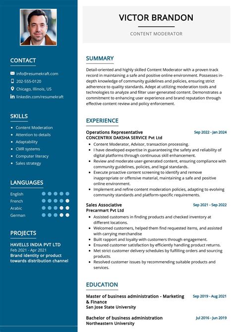 Content Moderator Resume Sample in 2024 - ResumeKraft