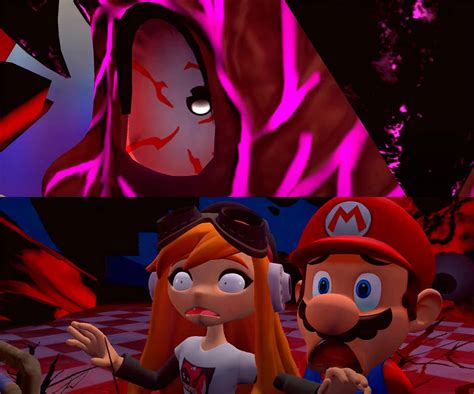 SMG4 scared Meggy and Mario by Yusaku-Ishige on DeviantArt