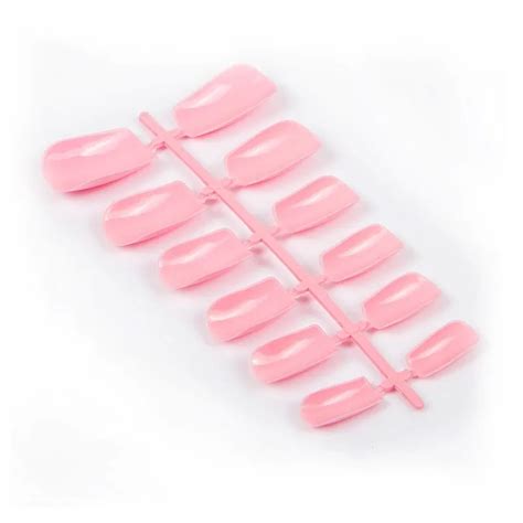 TKGOES 600pcs/pack Acrylic Fake Nails Light Pink nail tips Full Cover ...