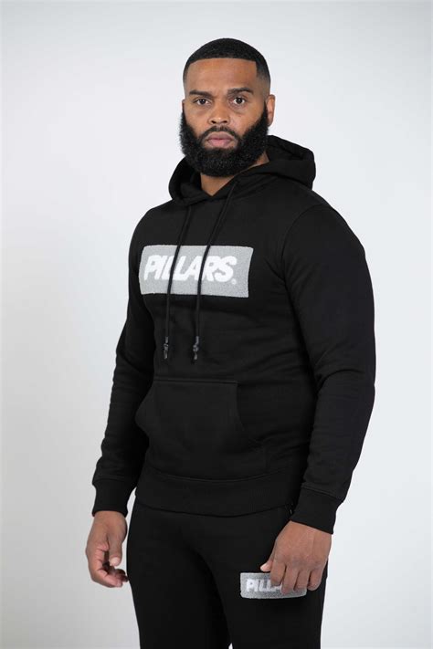 BOX LOGO HOODIE | BLACK/GREY – PILLARS