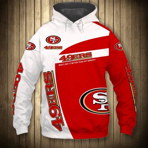 San Francisco 49ers hoodie 3D cheap Sweatshirt Pullover gift for fans ...